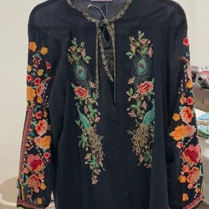 Johnny Was Embroidered Top